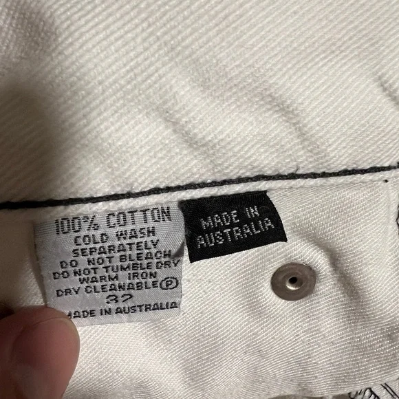 Original vintage tsubi White Jeans Mint Condition Never Worn RARE! Size 32 - Picture 6 of 7